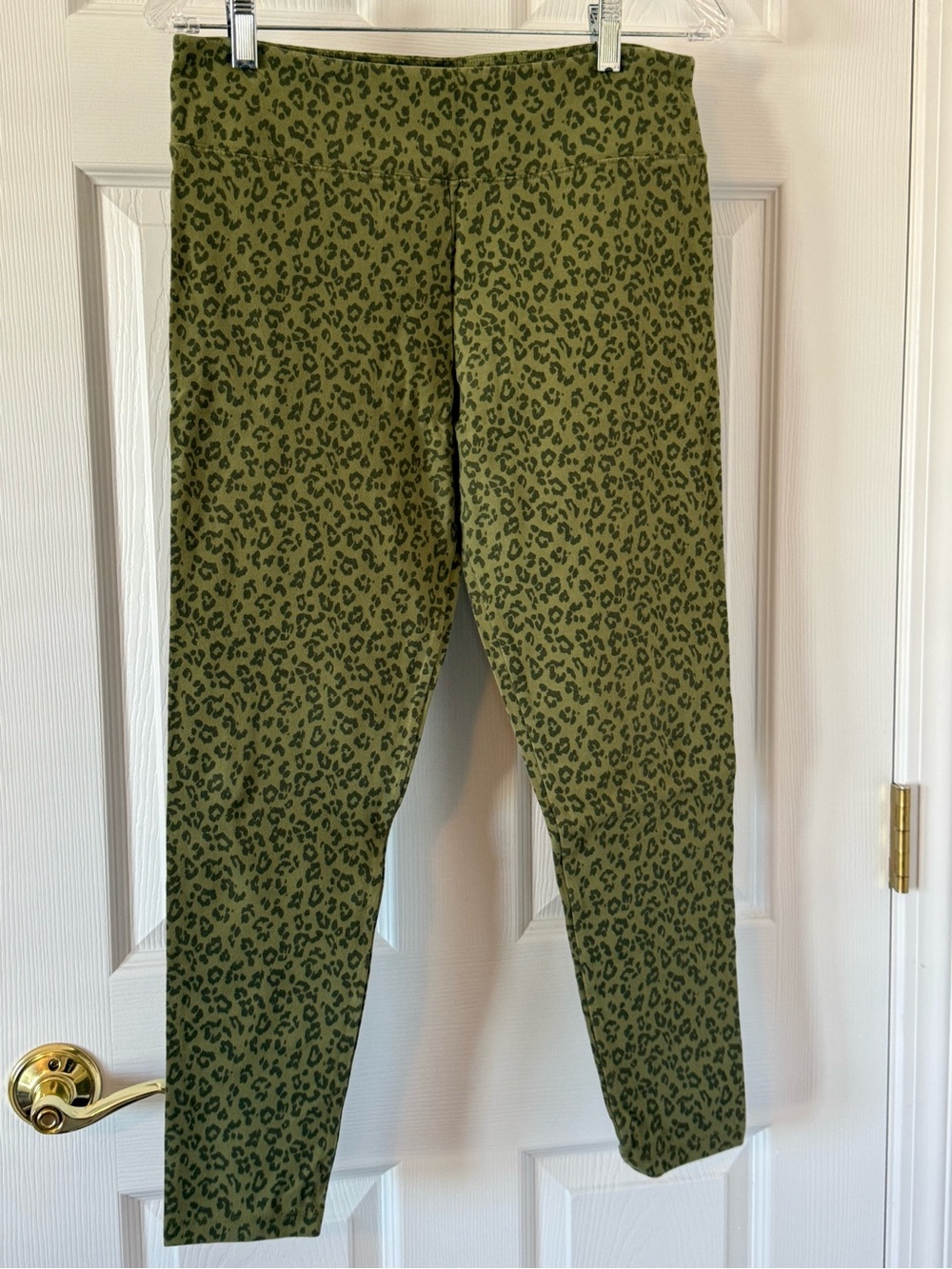 J Crew Olive Green Animal Print Leggings